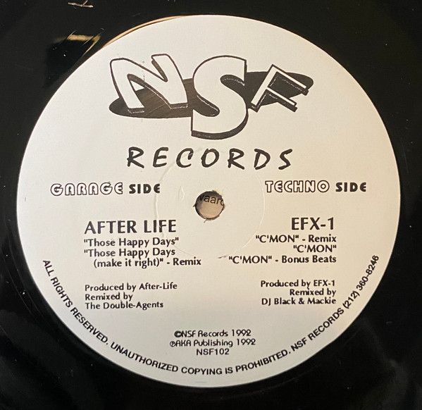 After-Life / EFX-1 - Those Happy Days / C'Mon | NSF Records (NSF102)