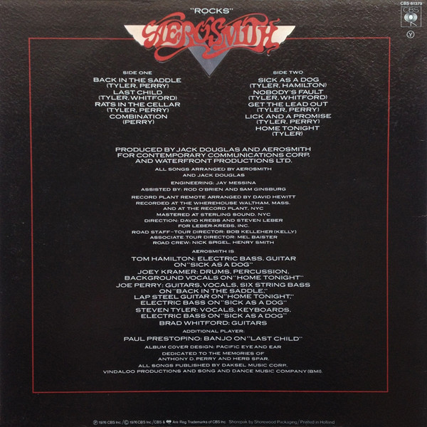 Aerosmith - "Rocks" | CBS (CBS 81379) - 2 Aerosmith - "Rocks" | CBS (CBS 81379) - 2