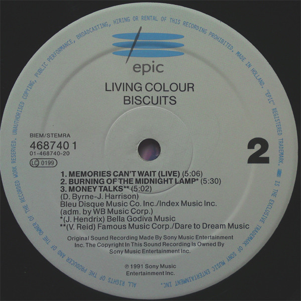 Living Colour - Biscuits | Epic (EPC 468740 1) - 4 Living Colour - Biscuits | Epic (EPC 468740 1) - 4