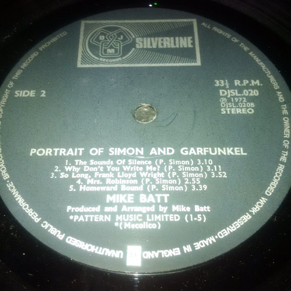 Mike Batt Orchestra - Portrait Of Simon And Garfunkel | DJM Silverline (DJSL 020) - 3 Mike Batt Orchestra - Portrait Of Simon And Garfunkel | DJM Silverline (DJSL 020) - 3