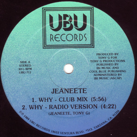 Jeaneete - Why | UBU Records (UBU-711) - 3