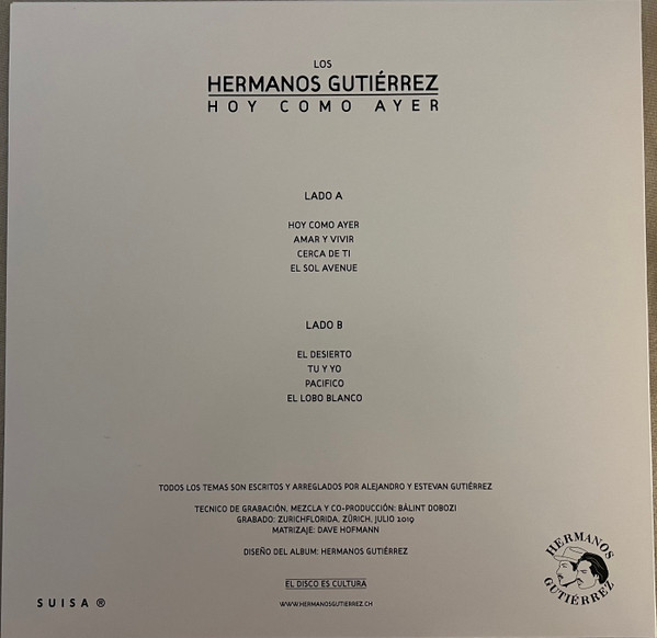 Hermanos Gutiérrez - Hoy Como Ayer | Not On Label (HG1019) - 2