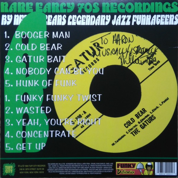 The Gaturs Featuring Willie Tee - Wasted | Funky Delicacies (DEL LP 0001) - 2