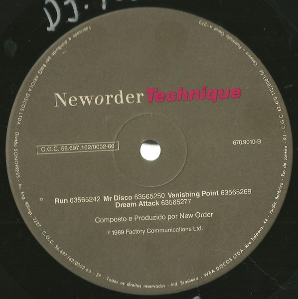 New Order - Technique | WEA (670.9010) - 4
