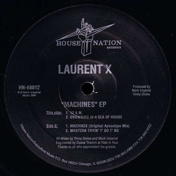 Laurent X - Machines EP | House Nation Records (HN-88012) - main