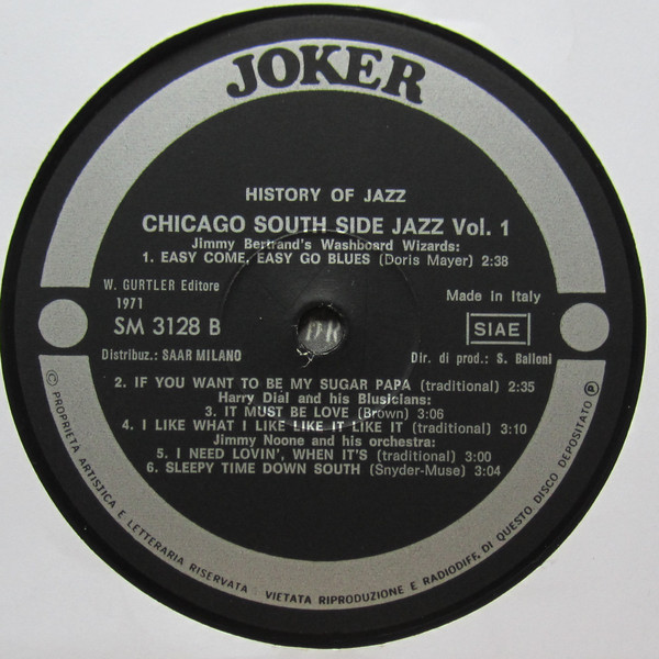 Various - Chicago South Side Jazz Vol. 1 | Joker (SM 3128) - 4 Various - Chicago South Side Jazz Vol. 1 | Joker (SM 3128) - 4