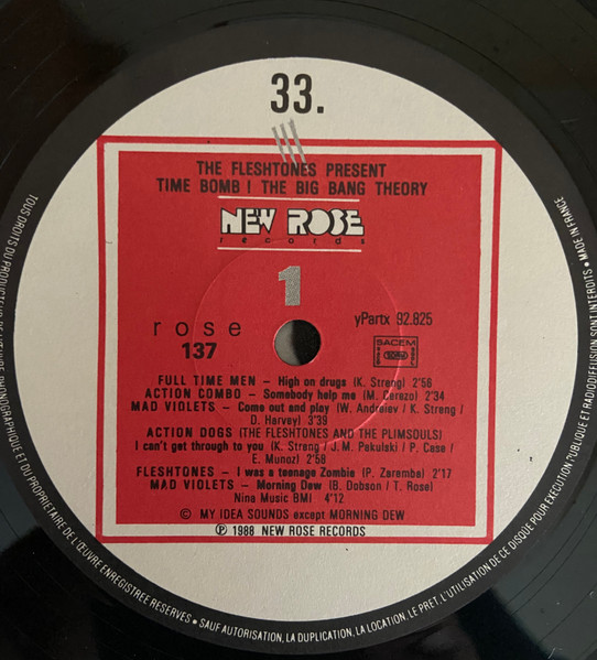 Various - The Fleshtones Present: Time Bomb The Big Bang Theory! | New Rose Records (ROSE 137) - 3