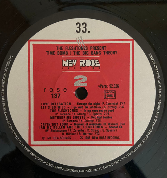 Various - The Fleshtones Present: Time Bomb The Big Bang Theory! | New Rose Records (ROSE 137) - 4