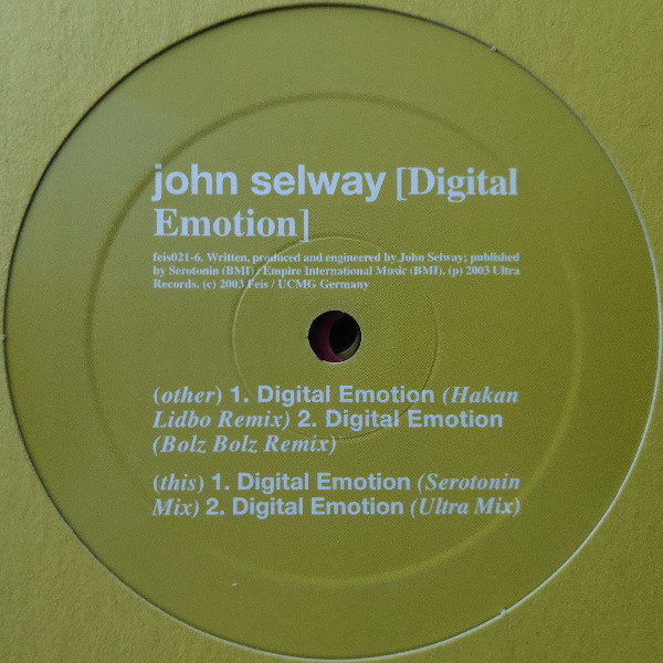 John Selway - Digital Emotion | Feis (FEIS021-6) - main