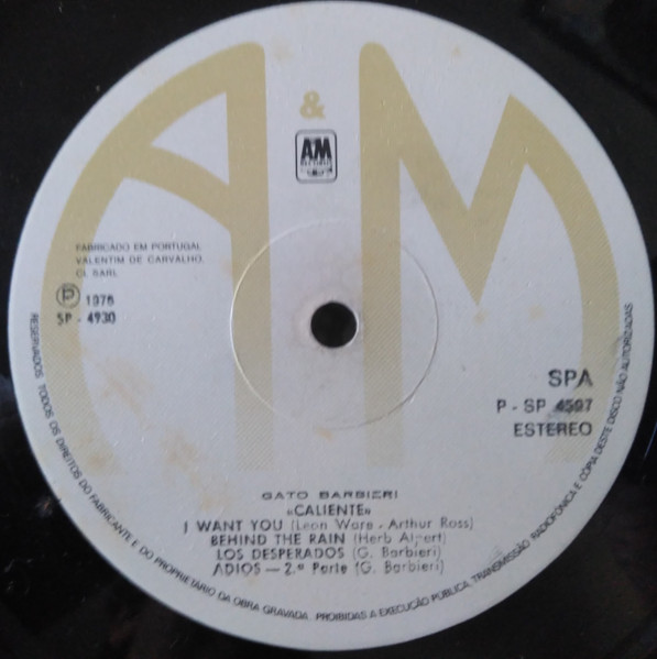 Gato Barbieri - Caliente! | A&M Records (PPSP-4597) - 3