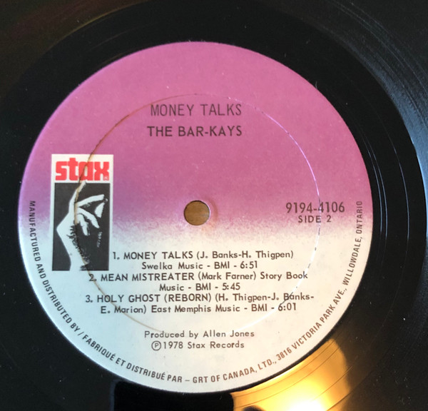 Bar-Kays - Money Talks [Vinyl] | Stax (9194-4106) - 3