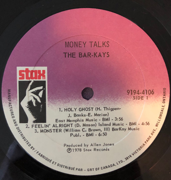 Bar-Kays - Money Talks [Vinyl] | Stax (9194-4106) - 4