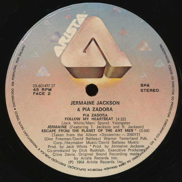Jermaine Jackson & Pia Zadora - When The Rain Begins To Fall | Arista (03.601497.27) - 3