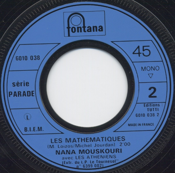 Nana Mouskouri - Pauvre Rutebeuf (Et Les Mathématiques) | Fontana (6010 038) - 4
