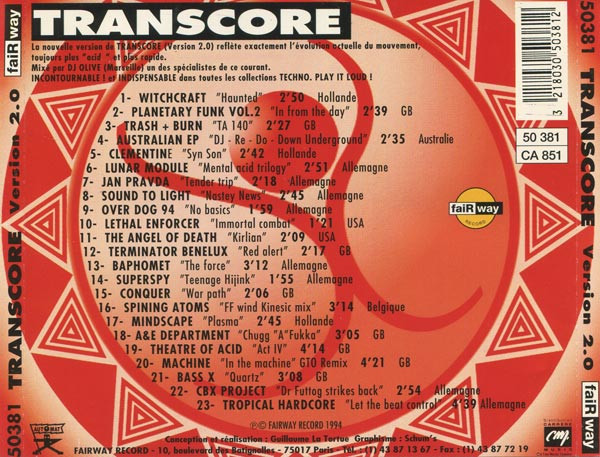 DJ Olive - Transcore Version 2.0 - 200 % X-Tatic | Fairway Record (50381) - 2
