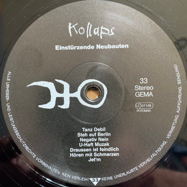 Einstürzende Neubauten - Kollaps | Potomak (4015698251715) - 4