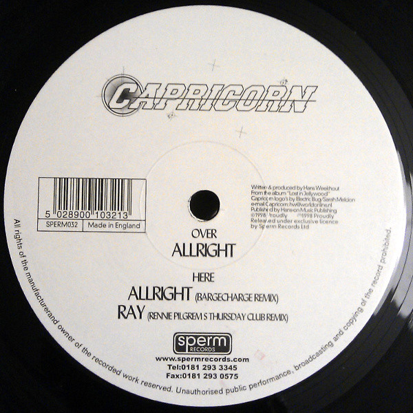 Capricorn - Allright | Sperm Records (SPERM032) - main