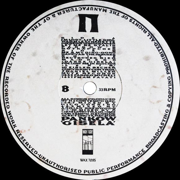 Pankow - Gisela [Vinyl] | Wax Trax! Records (WAX 7095) - 4