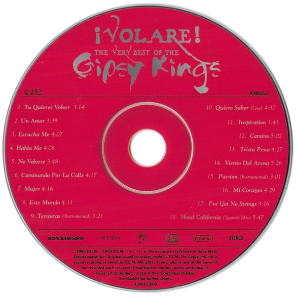 Gipsy Kings - ¡Volare! (The Very Best Of The Gipsy Kings) | Columbia (494816 2) - 4 Gipsy Kings - ¡Volare! (The Very Best Of The Gipsy Kings) | Columbia (494816 2) - 4