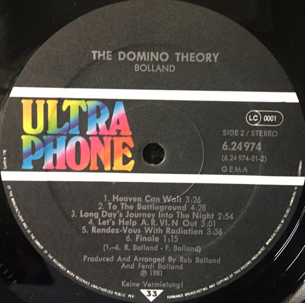 Bolland & Bolland - The Domino Theory | TELDEC (6.24974) - 4 Bolland & Bolland - The Domino Theory | TELDEC (6.24974) - 4