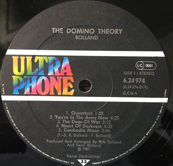 Bolland & Bolland - The Domino Theory | TELDEC (6.24974) - 3 Bolland & Bolland - The Domino Theory | TELDEC (6.24974) - 3