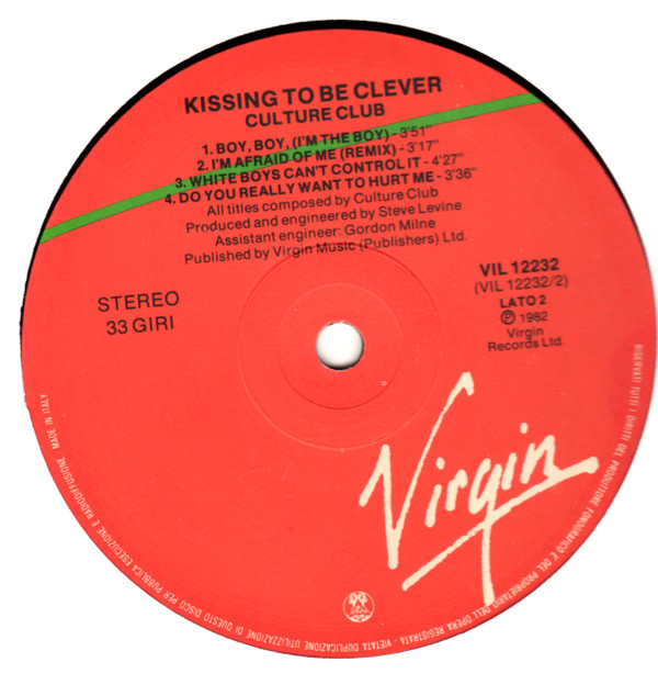 Culture Club - Kissing To Be Clever | Virgin (VIL 12232) - 2 Culture Club - Kissing To Be Clever | Virgin (VIL 12232) - 2