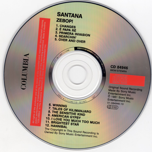 Santana - Zebop! | Columbia (477790 2) - 3 Santana - Zebop! | Columbia (477790 2) - 3