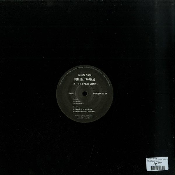 Patrick Zigon - Belleza Tropical | Macarena Music (MM001) - 2 Patrick Zigon - Belleza Tropical | Macarena Music (MM001) - 2