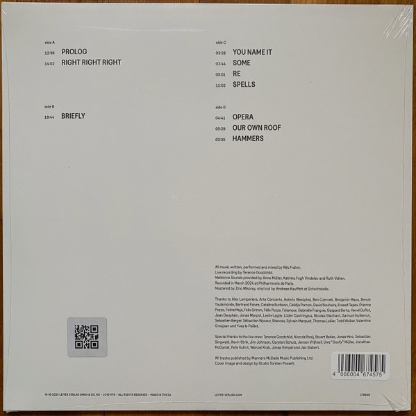 Nils Frahm - Paris | Leiter (LTR046) - 2