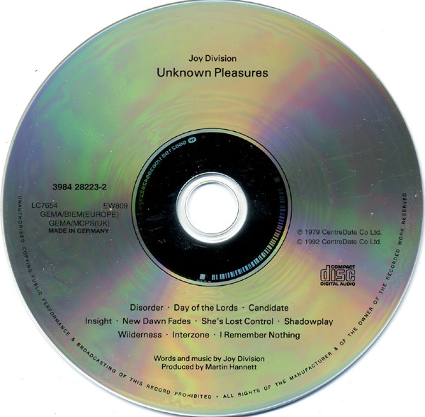Joy Division - Unknown Pleasures | London Records (3984 28223-2) - 3 Joy Division - Unknown Pleasures | London Records (3984 28223-2) - 3