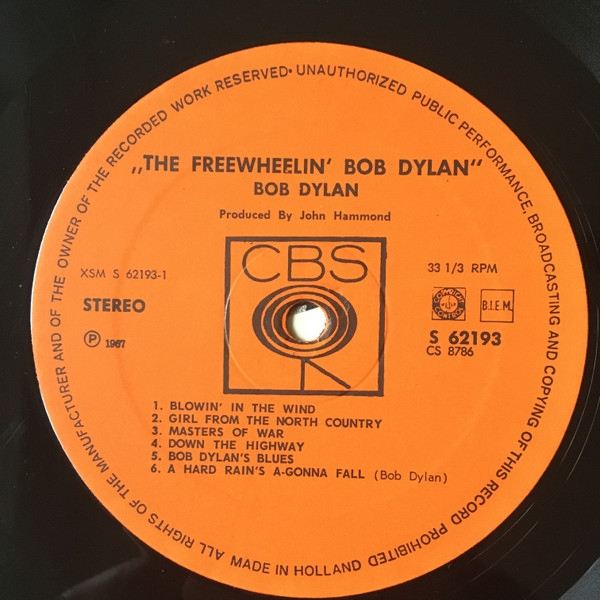 Bob Dylan - The Freewheelin' Bob Dylan | CBS (CBS S 62193) - 3 Bob Dylan - The Freewheelin' Bob Dylan | CBS (CBS S 62193) - 3