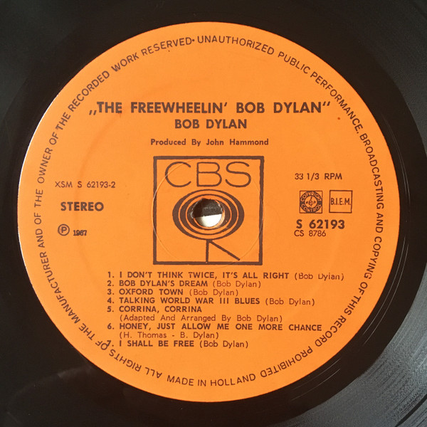 Bob Dylan - The Freewheelin' Bob Dylan | CBS (CBS S 62193) - 4 Bob Dylan - The Freewheelin' Bob Dylan | CBS (CBS S 62193) - 4