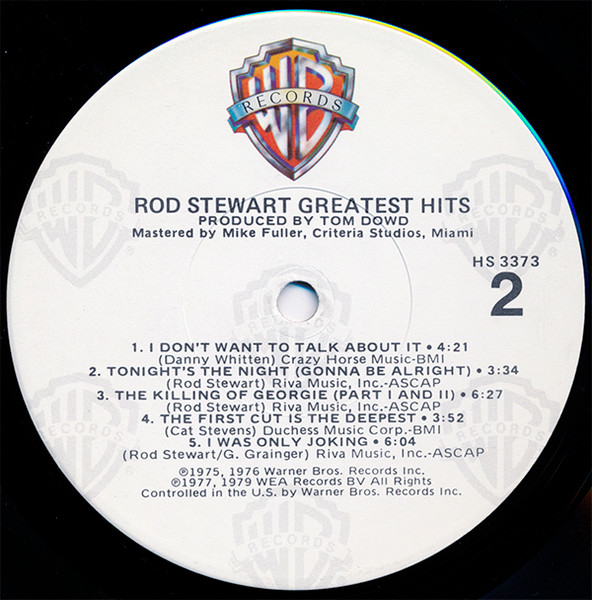 Rod Stewart - Greatest Hits | Warner Bros. Records (HS 3373) - 4