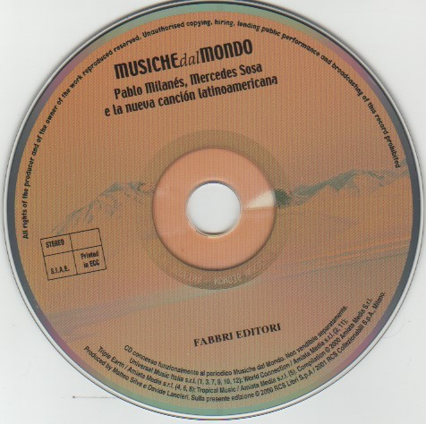 Various - Centro E Sud America - America Latina: Pablo Milanés, Mercedes Sosa E la Nueva Canciòn Latinoamericana | Fabbri Editori (MDM 036) - 3 Various - Centro E Sud America - America Latina: Pablo Milanés, Mercedes Sosa E la Nueva Canciòn Latinoamericana | Fabbri Editori (MDM 036) - 3