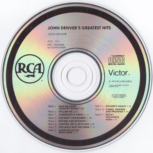 John Denver - John Denver's Greatest Hits | RCA (PCD1-0374) - 2