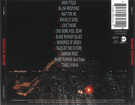 Vangelis - Blade Runner | EastWest (4509-96574-2) - 3