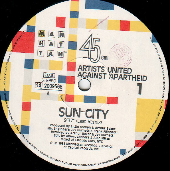 Artists United Against Apartheid - Sun City | Manhattan Records (14 2009566) - main Artists United Against Apartheid - Sun City | Manhattan Records (14 2009566) - main