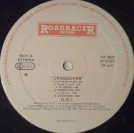Dirty Rotten Imbeciles - Crossover | Roadracer Records (RR 9620) - 2