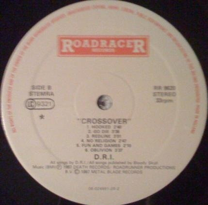 Dirty Rotten Imbeciles - Crossover | Roadracer Records (RR 9620) - 3