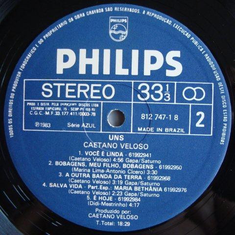 Caetano Veloso - Uns | Philips (812 747-1 8) - 3
