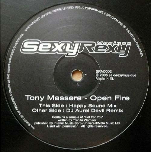 Tony Massera - Open Fire | Sexy Rexy Musique (SRM0002) - 2