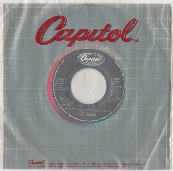 Tina Turner - What's Love Got To Do With It (7") [Vinyl] | Capitol Records (B-5354) - 3