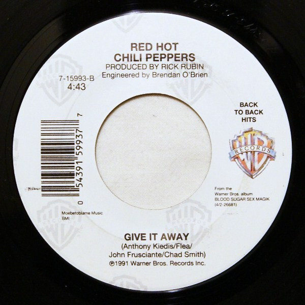 Red Hot Chili Peppers - Under The Bridge / Give It Away | Warner Bros. Records (7-15993) - 2