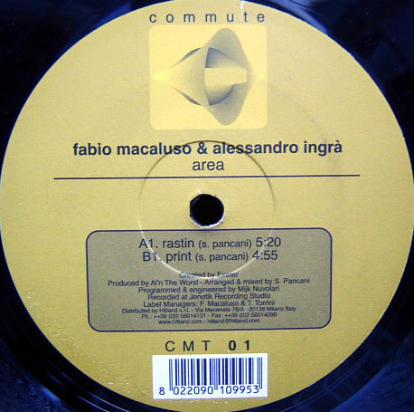Fabio Macaluso & Alessandro Ingrà - Area | Commute Records (CMT 01) - main