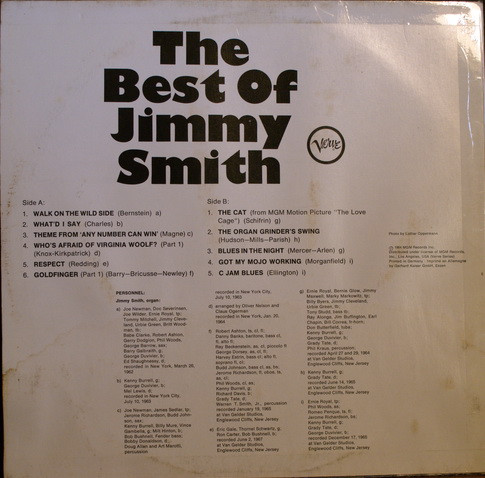 Jimmy Smith - The Best Of Jimmy Smith | Verve Records (2332 041) - 2