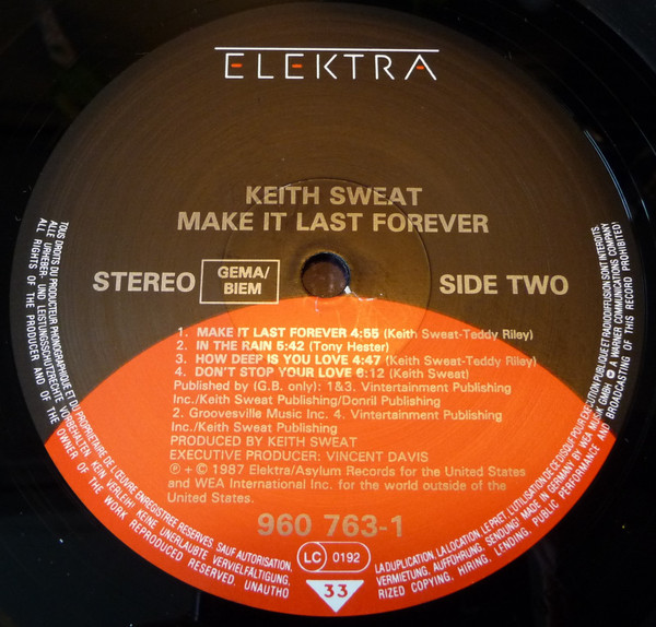 Keith Sweat - Make It Last Forever | Elektra (960 763-1) - 4