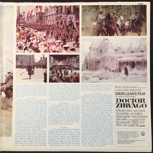 Maurice Jarre - Doctor Zhivago Original Soundtrack Album | MGM Records (SWAE-90620) - 3