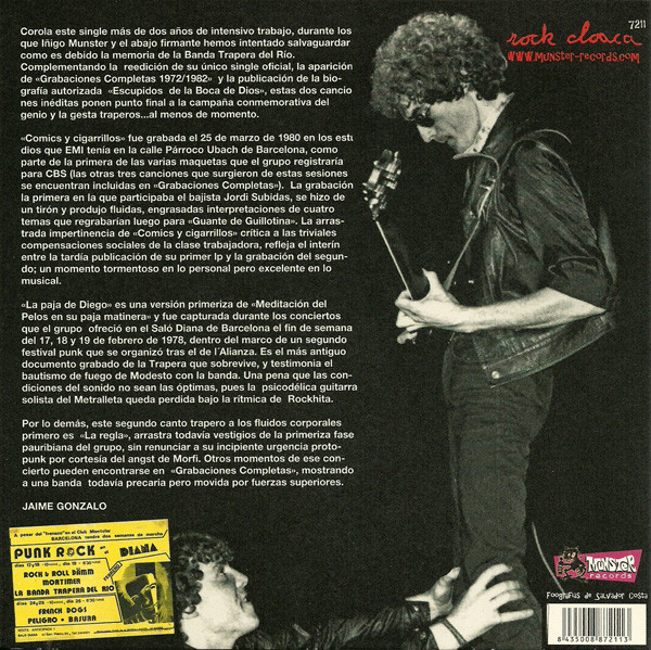 La Banda Trapera Del Rio - Comics Y Cigarrillos / La Paja De Diego | Munster Records (7211) - 2 La Banda Trapera Del Rio - Comics Y Cigarrillos / La Paja De Diego | Munster Records (7211) - 2