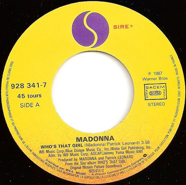 Madonna - Who's That Girl | Sire (928 341-7) - 2