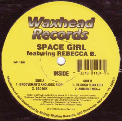Space Girl Featuring Rebecca B - Inside | Waxhead Records (WH 1104) - main Space Girl Featuring Rebecca B - Inside | Waxhead Records (WH 1104) - main